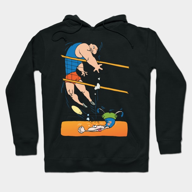 Funny volleyball black Hoodie by Tianna Bahringer